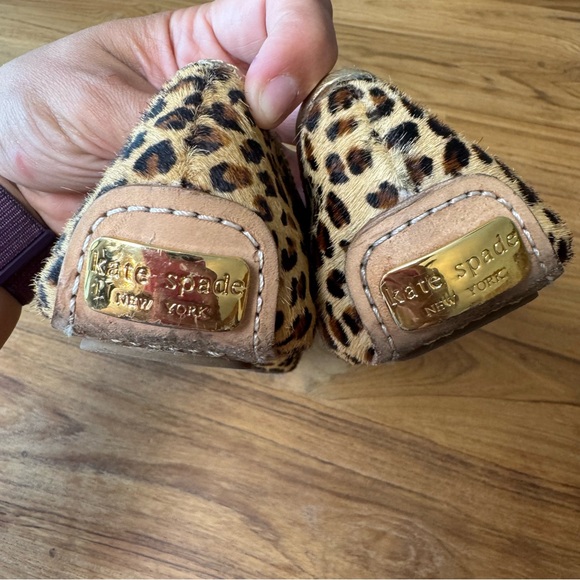Kate Spade Shoes Women’s 7.5 Cheetah Print Flats with Gold Trim - Picture 6 of 11